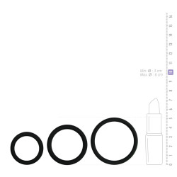 EasyToys Men Only Pack 3 cockrings Silicone Noir
